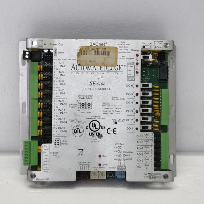 AUTOMATED LOGIC SE6166 BACnet Control Module – Rev. 9
