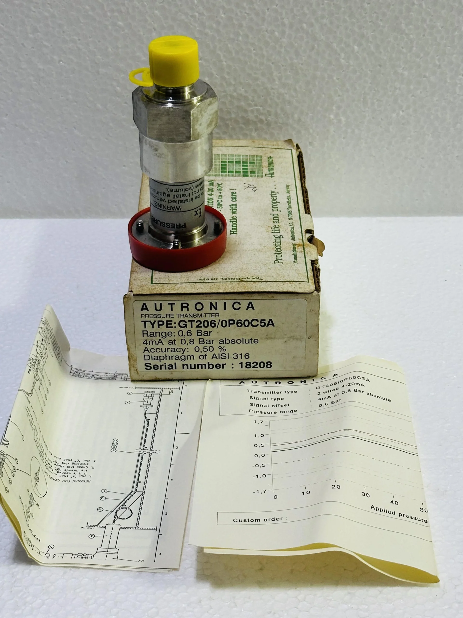 AUTRONICA GT2060P60C5A Pressure Transmitter