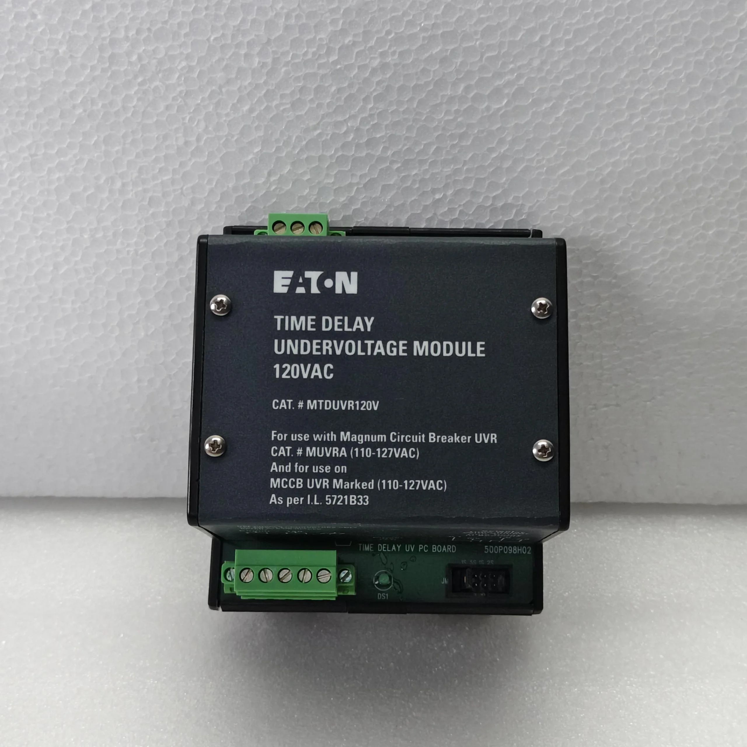 EATON MTDUVR120V Time Delay Undervoltage Module – P/N: 70C1316G01