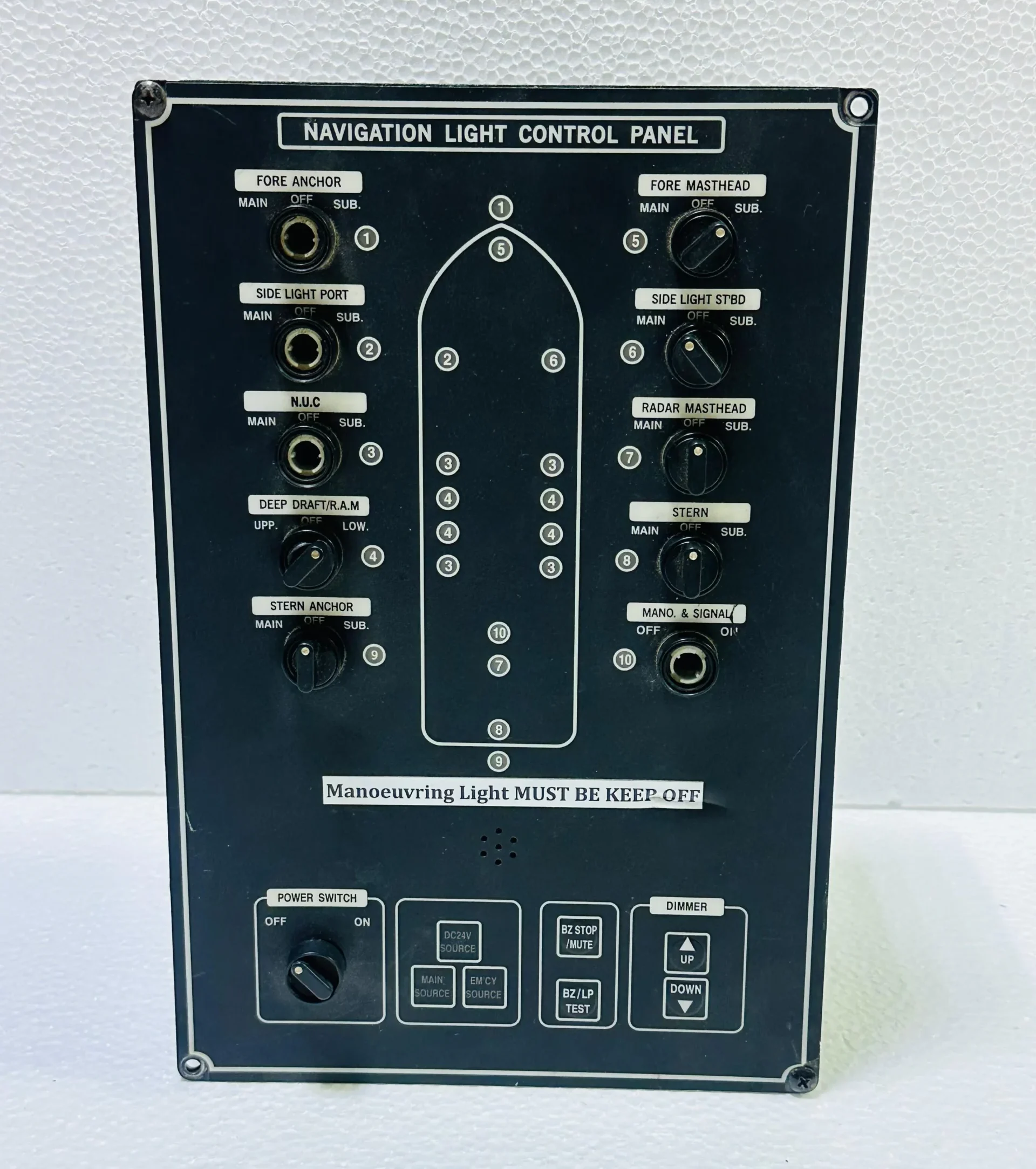 JNC Navigation Light Control Panel