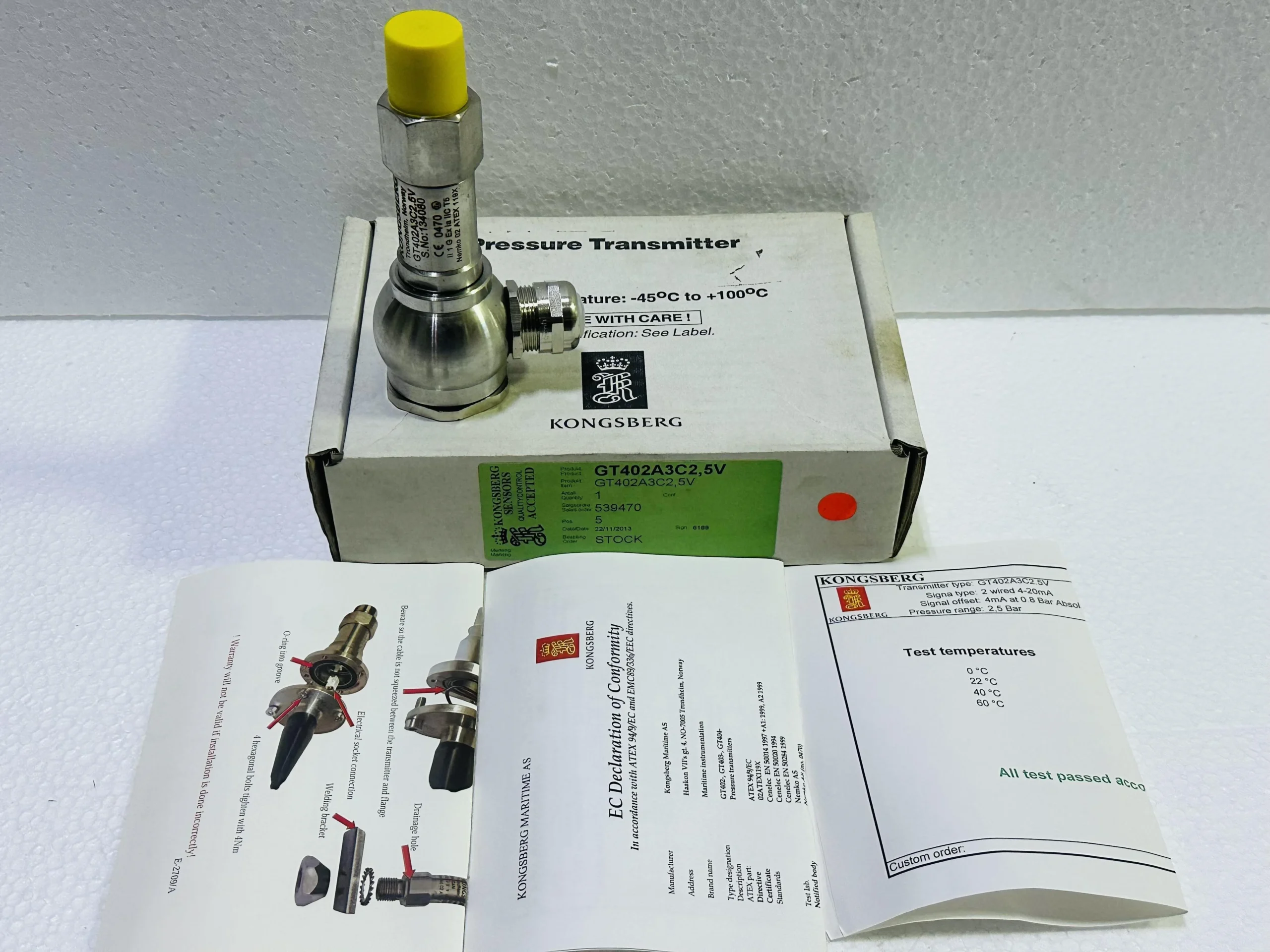 KONGSBERG GT402A3C2.5V Pressure Transmitter