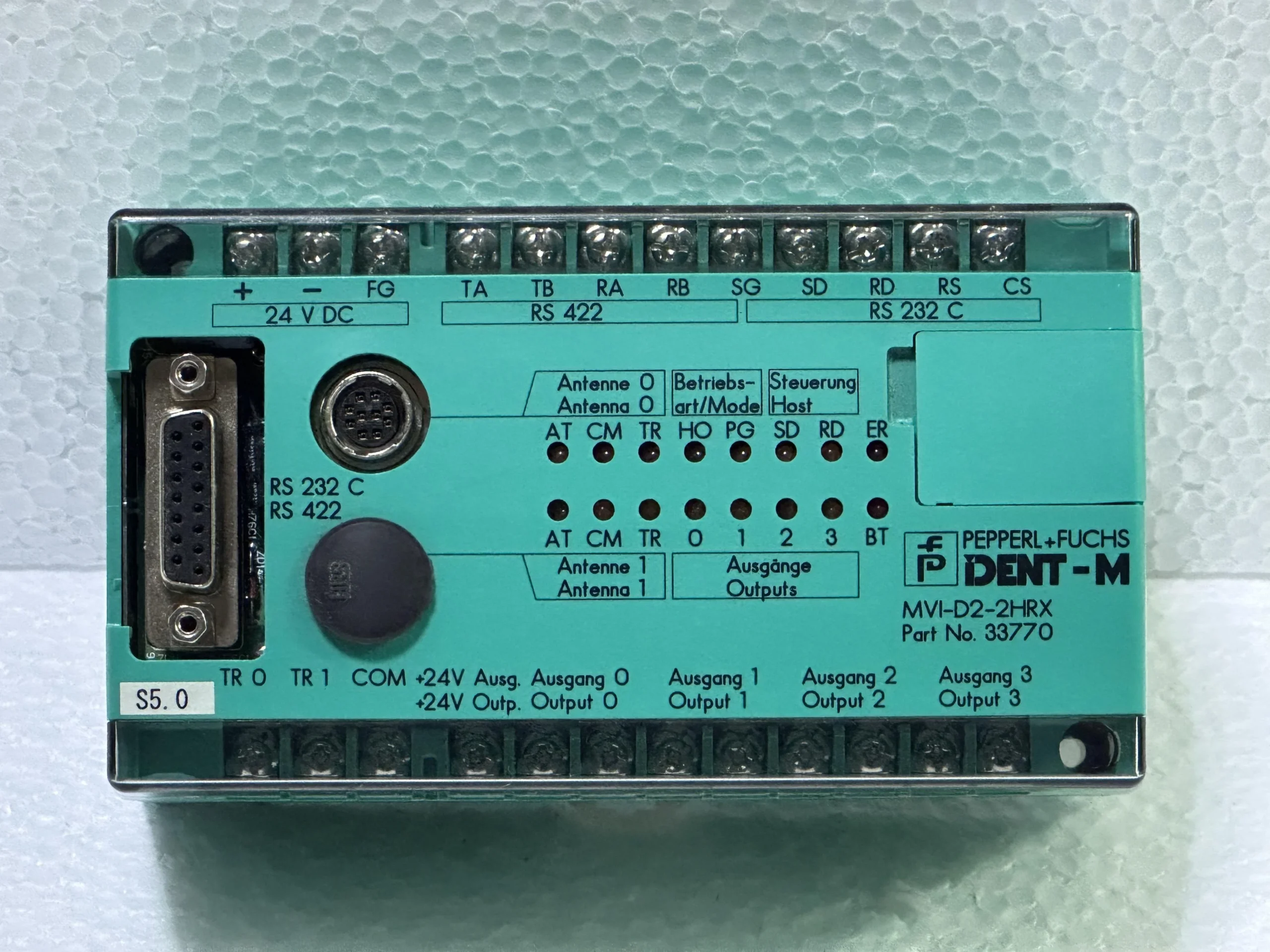 Pepperl & Fuchs MVI-D2-2HRX Control Interface Unit (Part No. 33770)