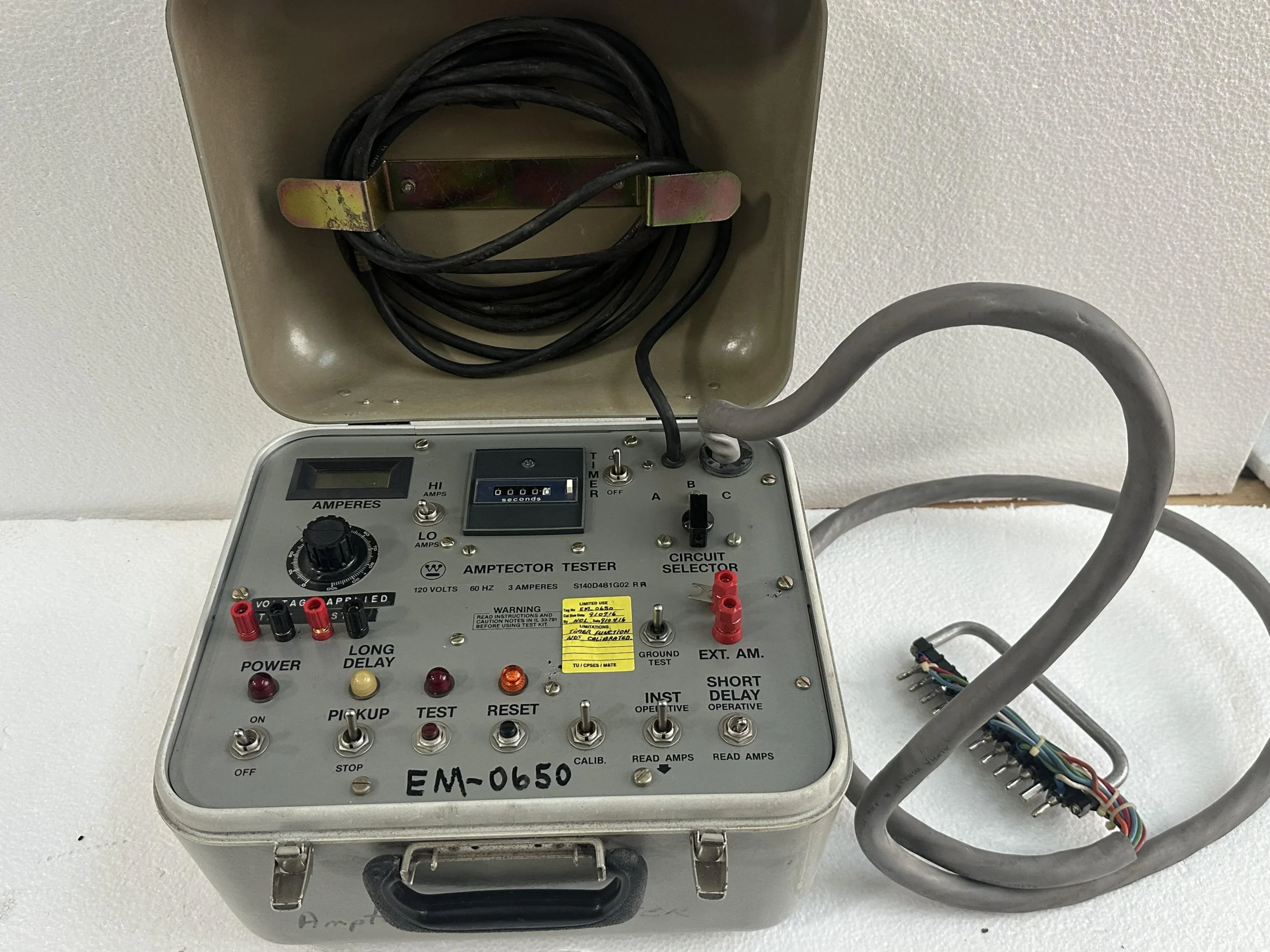 WESTINGHOUSE S140D481G02RR AmpTector Tester 120VAC 3 Amp WESTINGHOUSE S140D481G02RR AmpTector Tester 120VAC 3 Amp